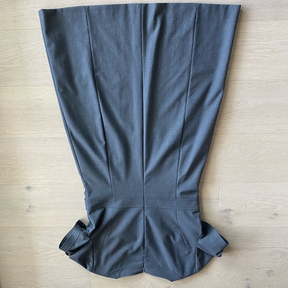 Tahari charcoal grey lined dress - Picture 5 of 7